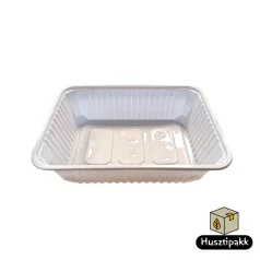   Szögletes műanyag elviteles doboz, fehér MBOX K 750ml 50db