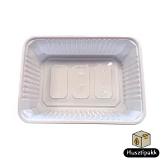 Szögletes műanyag doboz 750ml 50db, fehér (MBOX)