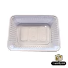 Szögletes műanyag elviteles doboz, fehér MBOX K 750ml 50db
