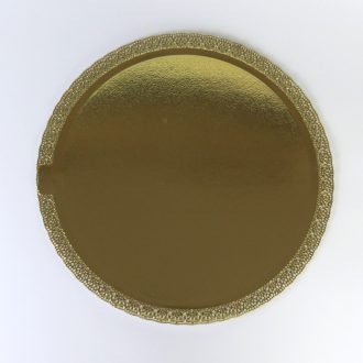 Csipkés szélű, Leonardo tortaalátét, arany 38cm
