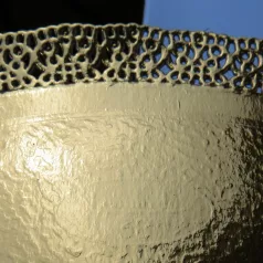 Csipkés szélű, Leonardo tortaalátét, arany 38cm