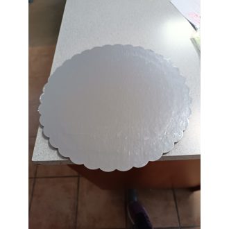 Arany-Ezüst tortaalátét Hullámos szélű, 28cm