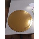 Arany-Ezüst tortaalátét Hullámos szélű, 28cm