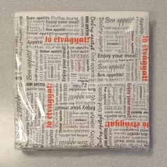   Jó étvágyat! csomagolópapír (streetfood) Fehér 30x30cm 500db