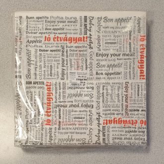 Jó étvágyat! csomagoló Fehér 30x30cm 500db