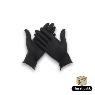 Gumikesztyű, Nitril kesztyű, FEKETE, M 100db