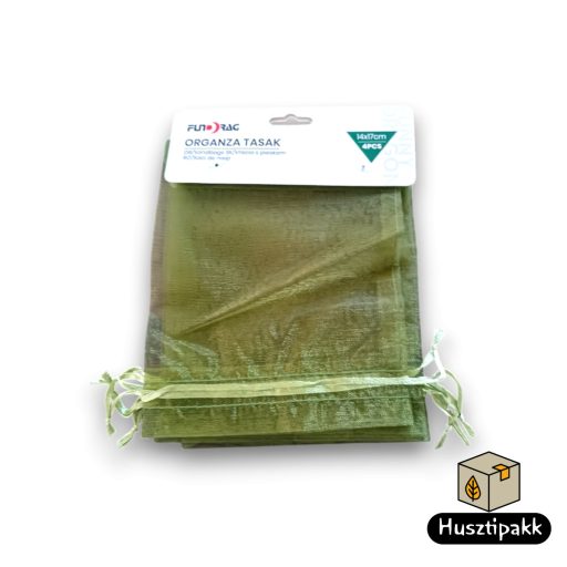 Organza tasak - Zöld 4db (14x17cm)