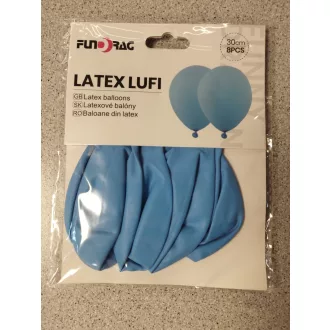 Latex lufi - Világoskék 30cm 8db