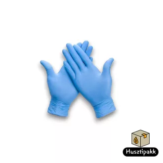 Gumikesztyű Nitril kesztyű, kék, XL 100db