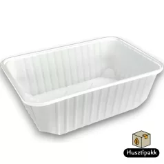 Szögletes elviteles doboz 1000ml 50db, fehér PP (MBOX) 