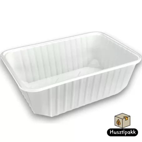 Szögletes elviteles doboz 1000ml 50db, fehér PP (MBOX) 