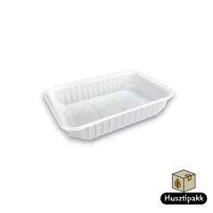   Szögletes műanyag elviteles doboz, fehér MBOX K 500ml 50db