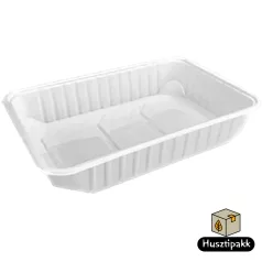 Szögletes elviteles doboz 500ml 50db, fehér PP(MBOX) 