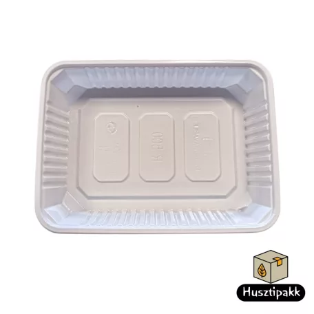 Szögletes elviteles doboz 500ml 50db, fehér PP(MBOX) 