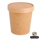 Papír KRAFT leveses pohárhoz papír tető, 117mm 25db
