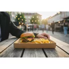 Streetfood tálca, barna, 26x16x3 cm 