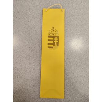   Ajándéktáska - Keskeny italos, Címeres, sárga(zsinórfüles)