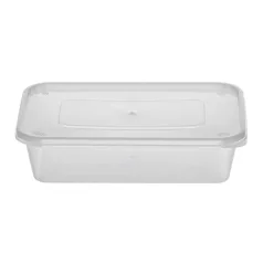   Szögletes műanyag elviteles doboz TETŐVEL, PRÉMIUM,  K 750ml 50db