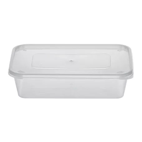 Szögletes műanyag elviteles doboz TETŐVEL, PRÉMIUM, K 750ml 50db