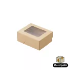 Ablakos papírdoboz, kraft, 8x10x14cm