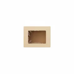 Ablakos papírdoboz, kraft, 8x10x14cm