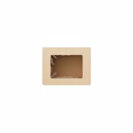 Ablakos papírdoboz, kraft, 8x10x14cm