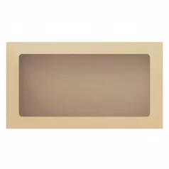 Ablakos papírdoboz, kraft, 26x15x4cm